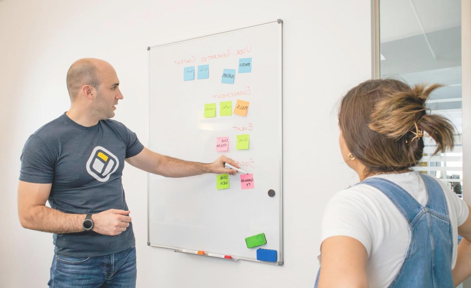 Équipe travaillant sur un projet de développement d'entreprise